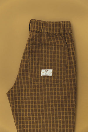 Kora - Brown Checked Pants