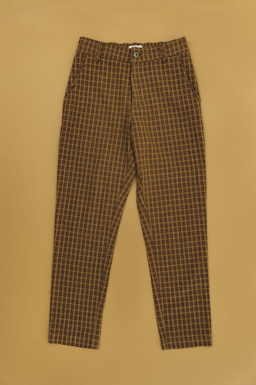Kora - Brown Checked Pants
