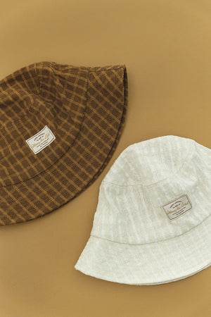 Kora - Brown Checked Bucket Hat