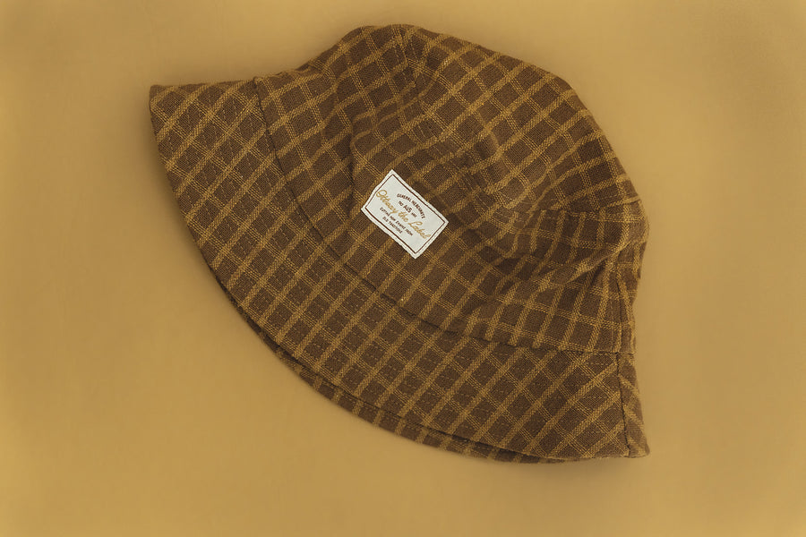 Kora - Brown Checked Bucket Hat