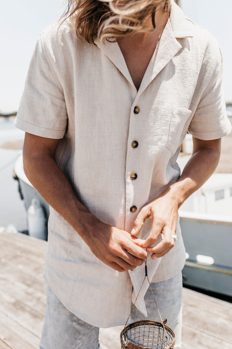 Whistler Cream - Ramie Short Sleeve Shirt – OTTWAY