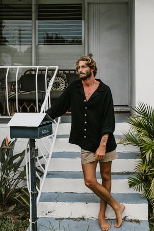 PALMER - BLACK LONG SLEEVE SHIRT