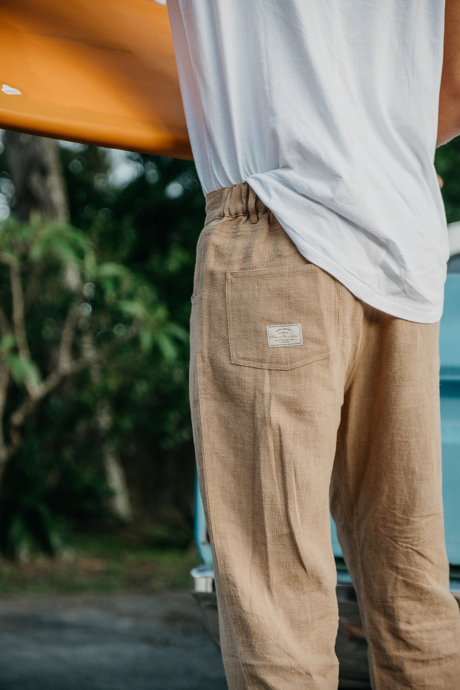 Miller - Textured Linen Pants - Light Brown