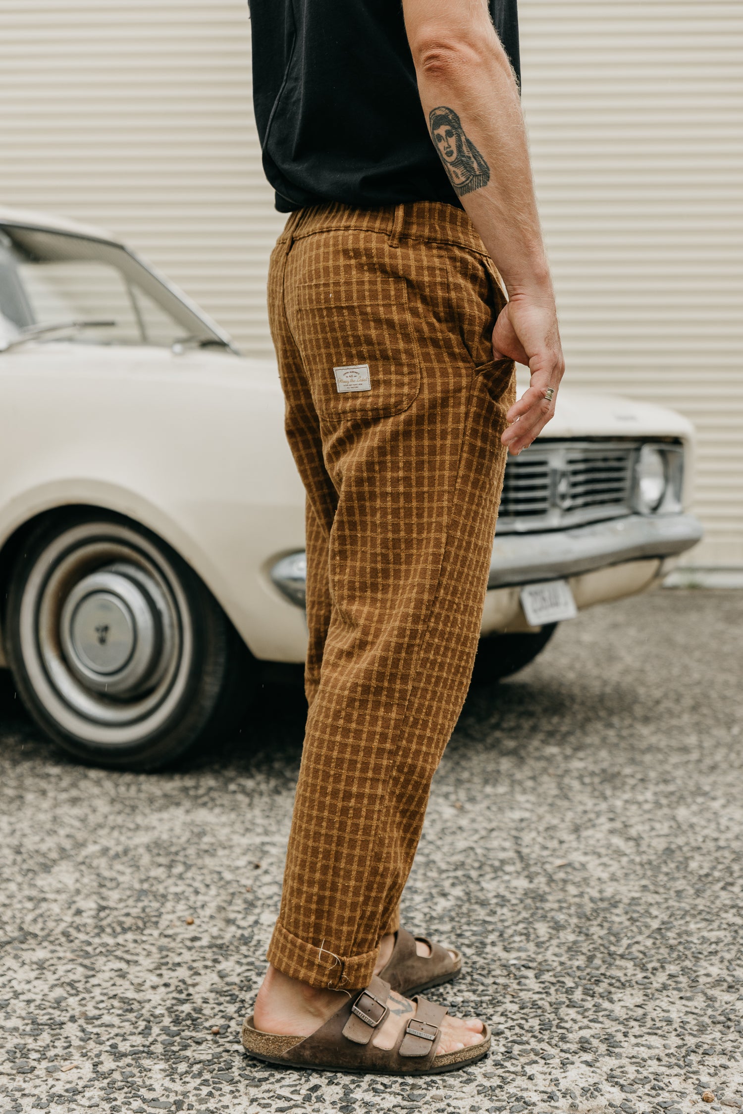 Pontaspw Pants Brown Check main image 1