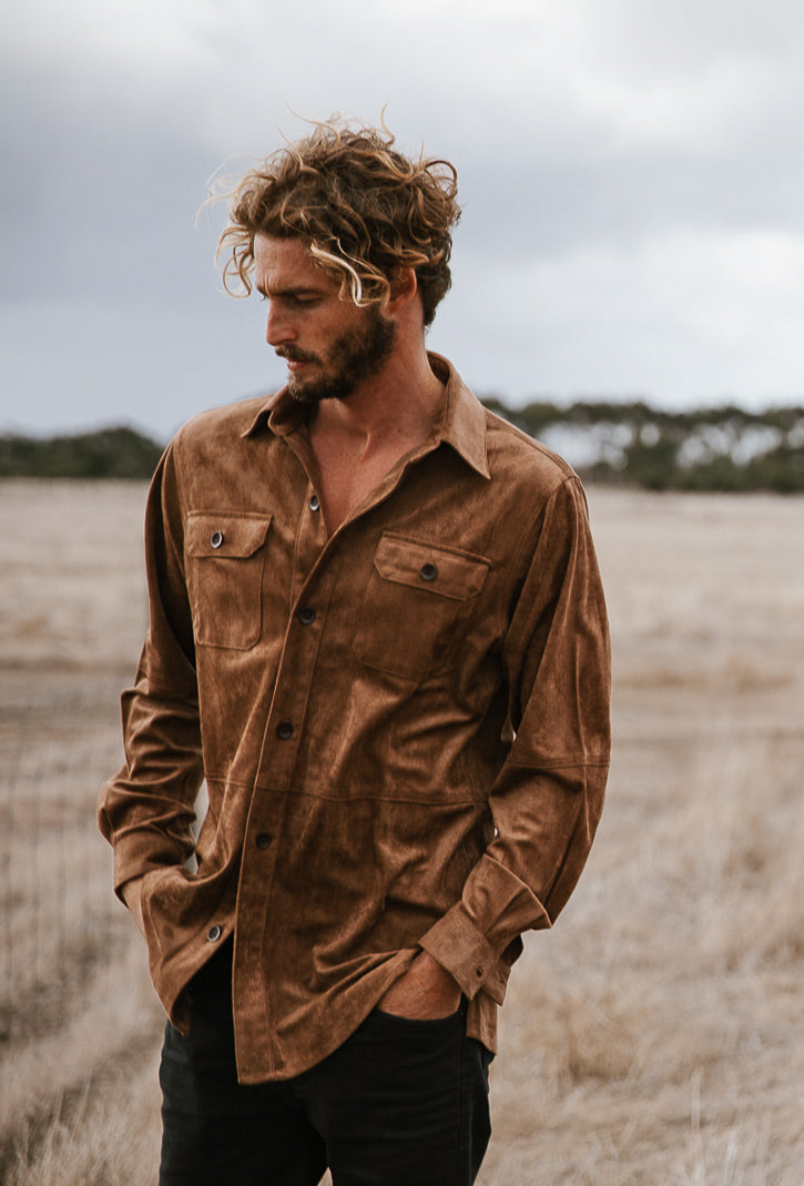 New Federal - Suede Long Sleeve Shirt/Jacket