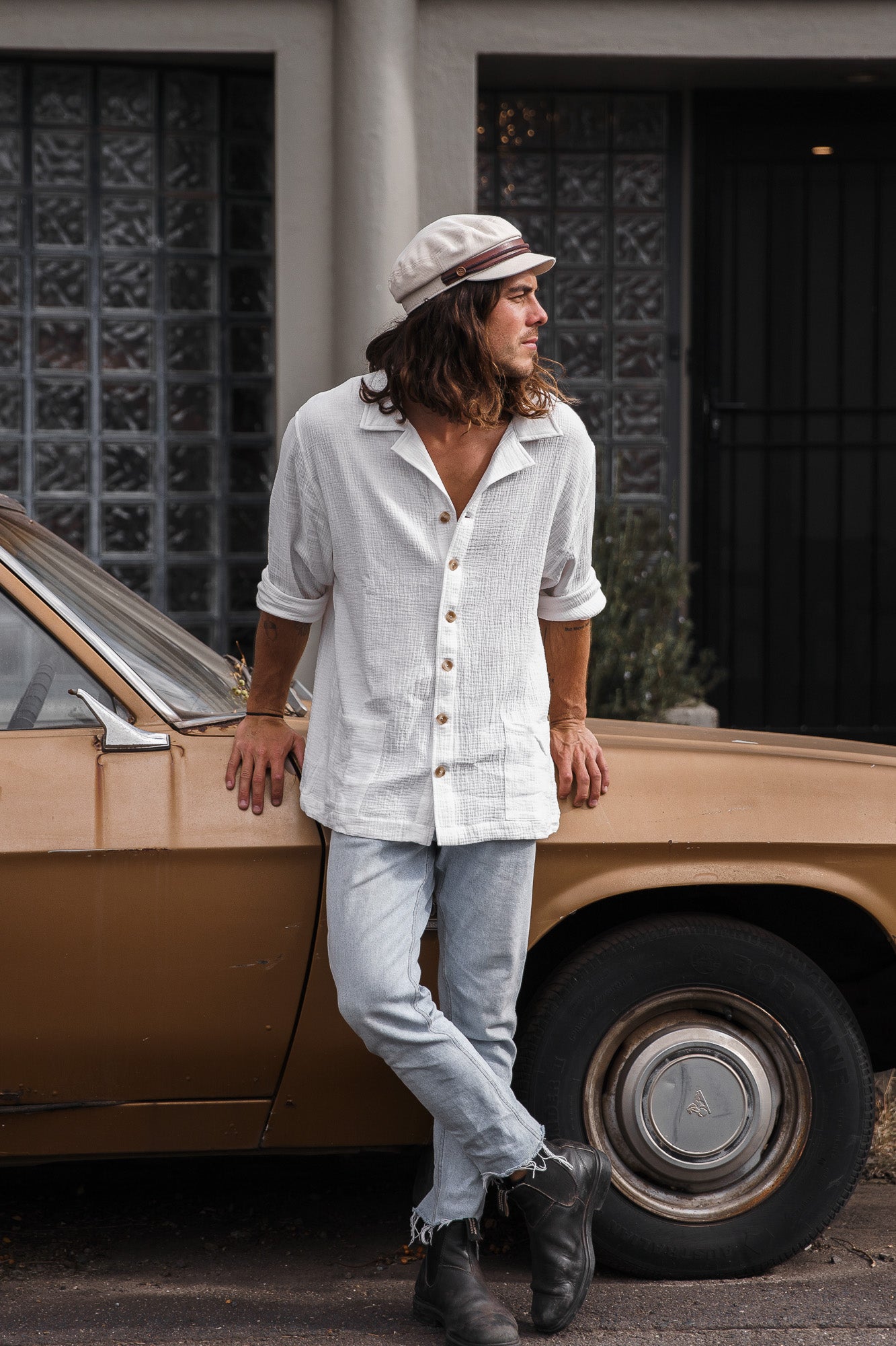 PALMER - WHITE LONG SLEEVE SHIRT