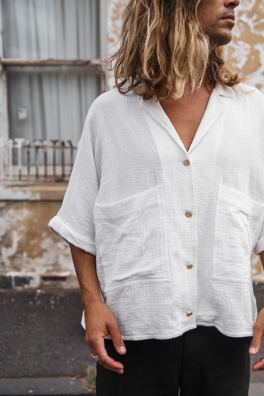 BRELLA - White Short Sleeve Shirt