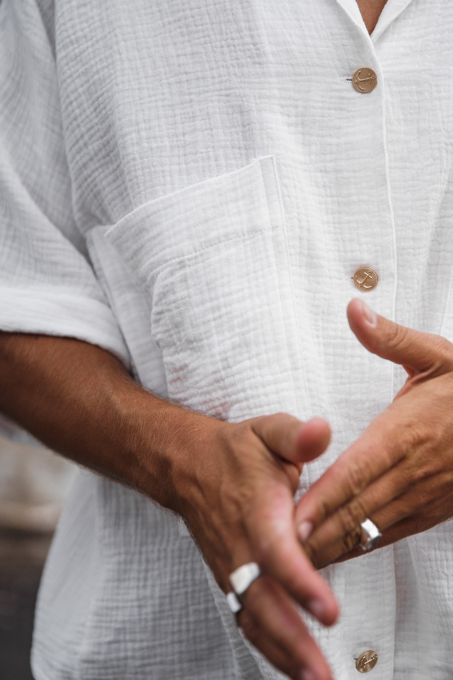 BRELLA - White Short Sleeve Shirt