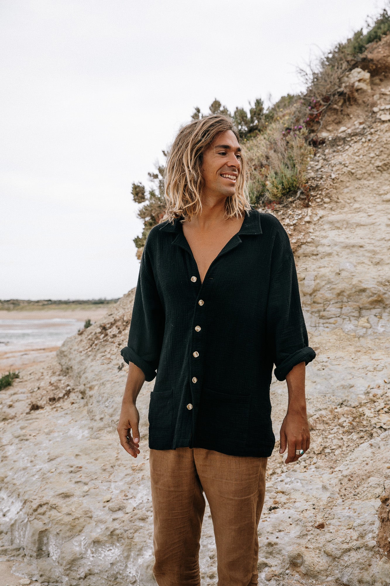 PALMER - BLACK LONG SLEEVE SHIRT