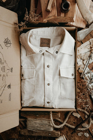 Cream Corduroy - Long Sleeve Shirt