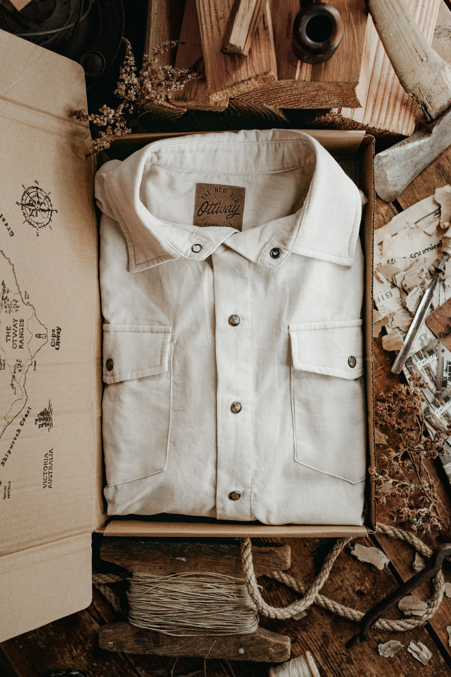 Cream Corduroy - Women Long Sleeve Shirt