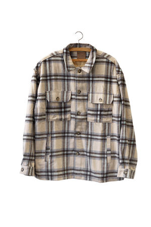 Lenny - Cream Flannel Shirt/Jacket