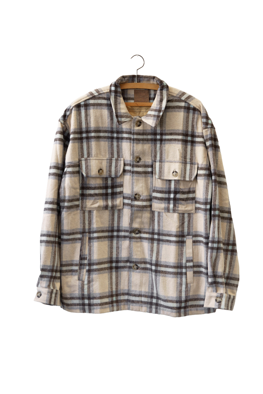 Lenny - Cream Flannel Shirt/Jacket