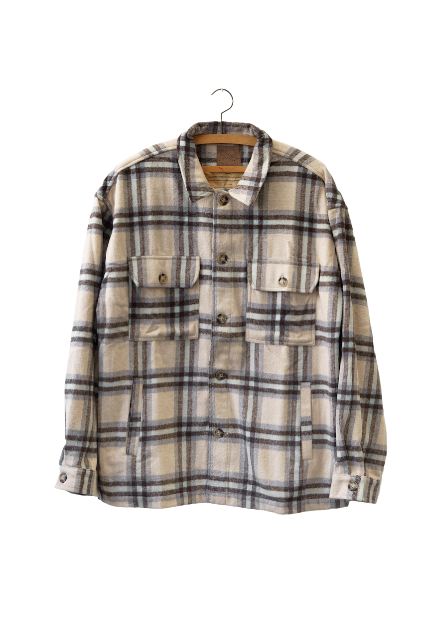 Lenny - Women Cream Flannel Shirt/Jacket