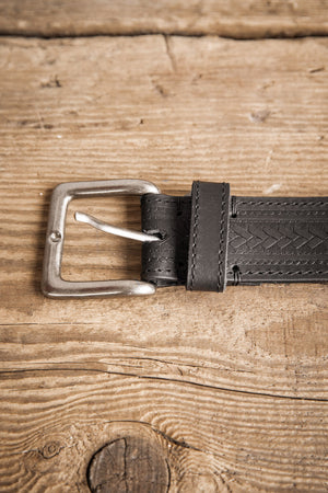 Black Russet Handcrafted Leather Belt