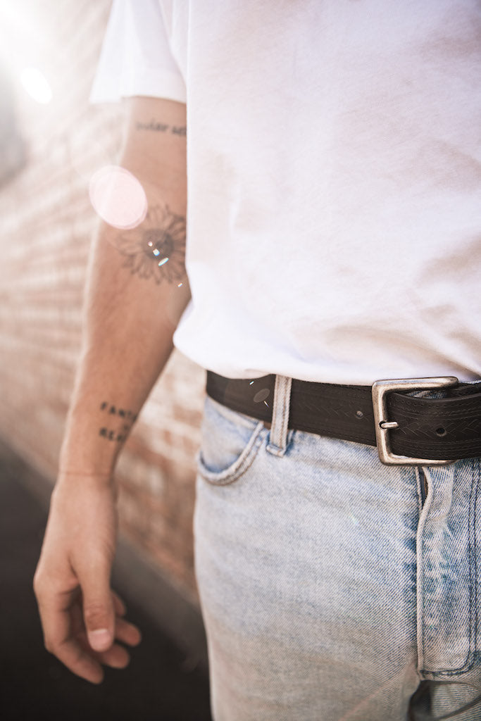 Black Russet Handcrafted Leather Belt